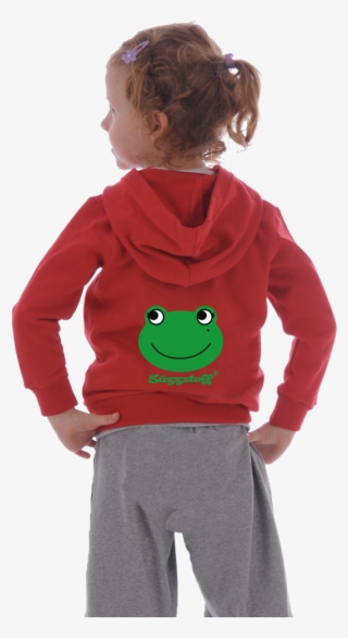 Kids Zip Hoodie With Frog On The Back ♥ - Toad #9397806