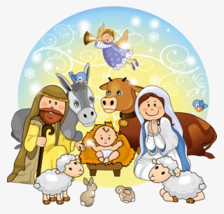 Cute Christmas Nativity Scene Clip - Christmas Nativity Clipart #9398980