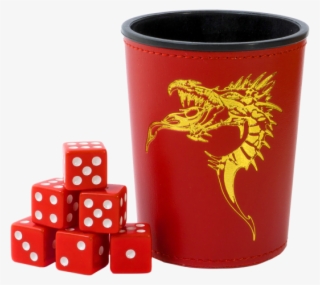 Red /w Dragon Emblem - Fantasy Würfelbecher #9399106