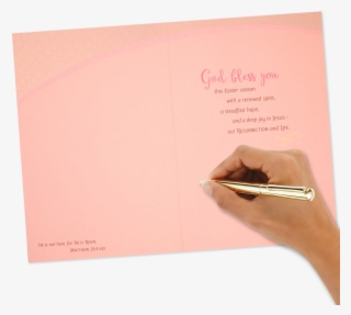 Floral Cross He Is Risen Religious Easter Card - Document #9399517