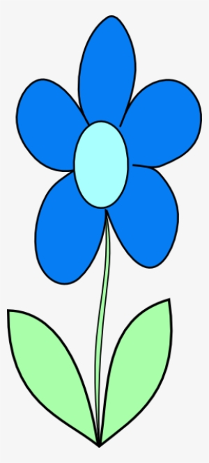 Blue Flower Svg Clip Arts 270 X 599 Px #941505