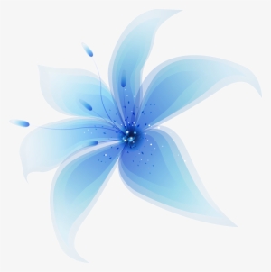 Decorative Blue Flower Png Clip Art Image - Clip Art #941530