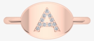 Oval Initial Signet Ring - Ring #941906