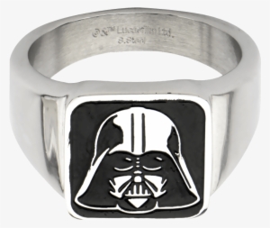 Darth Vader Helmet Signet Ring - Stainless Steel Star Wars Darth Vader Signet Ring #943107