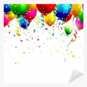 Colorful Birthday Balloons And Confetti - Birthday Balloon Border Vertical #943236 Colorful Birthday Balloons And Confetti - Birthday Balloon Border Vertical #943236
