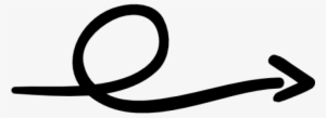 Drawn Arrow Squiggly - Derecho Flecha Png #943322