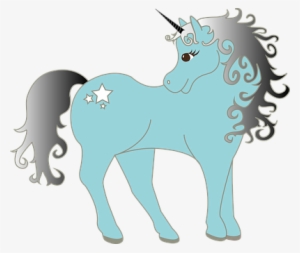 Unicorn Blue Silver Cyan Girl Fairy Tales - Stars And Moon, Unicorn Sketchbook: Blank Pages, Sketch, #944321
