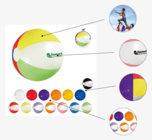 Great For Outdoors Pad Printed Solid Or Paneled 15 - Promotional 16 Advertising Beach Ball (100 Qty #944527