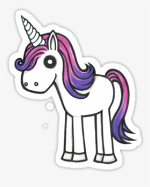 Overly Cute Unicorn Sticker - Magical Creatures Cartoon #944569