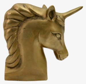 Vintage Brass Unicorn Head Book End On Chairish - Furniture #944624