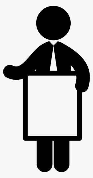 Businessman Holding Blank Billboard Comments - Empresario Png #944839