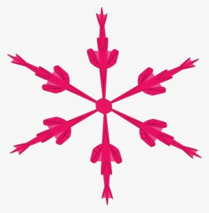 Skinny Pink Snowflake Clip Art - Paper Flower Center Svg #945858
