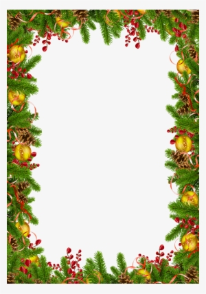 Transparent Christmas Photo Frame With Pine Cones - Диплом Новый Год #946133