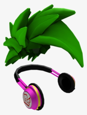 Green Swoosh And Headphones - Green Swoosh Roblox #946228