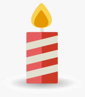 Red White Candle Painted - Red/white Candle #946916