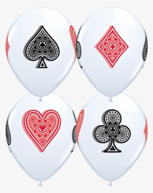 Card Suits Balloons - 11 Inch Balloons 25pcs #947034