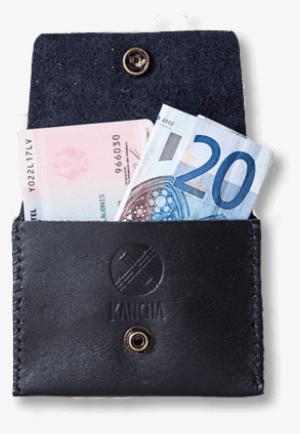 Wallet Purse Origami Miniature Black Leather Kyrgyzstan - Leather #947318