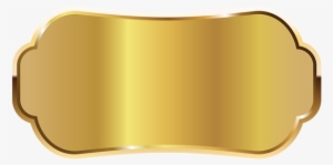 Golden Label Png Clipart Image - Name Plates Clipart #947434