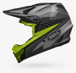 Bell Full-9 Mountain Bike Full Face Helmet, Gloss Smoke/green, - Bell Helmets Full 9 #947631