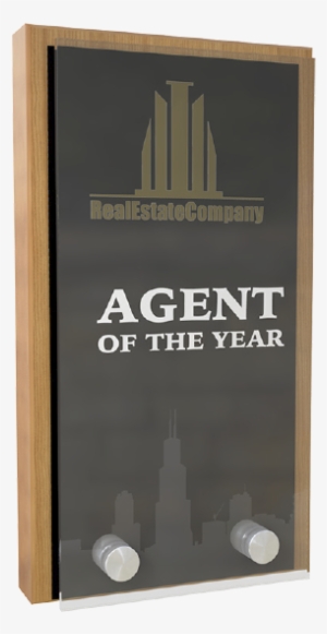 Real Oak Award With Metal Face Plate And Acrylic Front - Employee Of The Year Award #947767