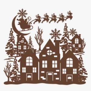 Christmas Scene Svg Scrapbook Cut File Cute Clipart - Christmas Scene Svg #949079
