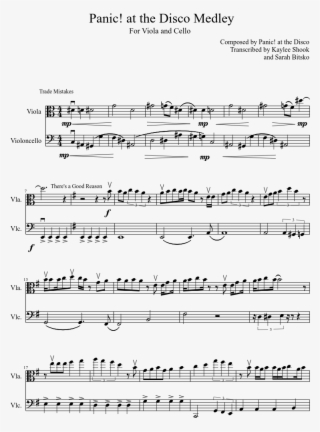Panic At The Disco Medley Sheet Music Composed By Composed - Partitura Easy Faith No More #9401130