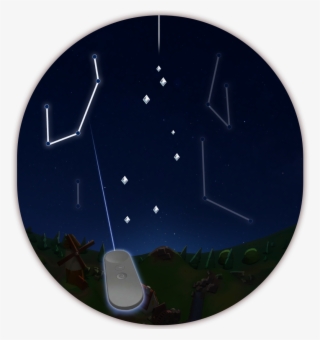 A 3d Star Field, Connecting The Top And Bottom Stars - Circle #9401337