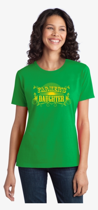 Ladies Green Farmer's Daughter - Mother Father Tshirt #9401391