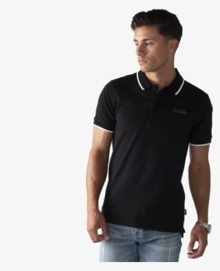 Brand Metal Logo Polo Shirt Black Lifestyle - Polo Shirt #9404324