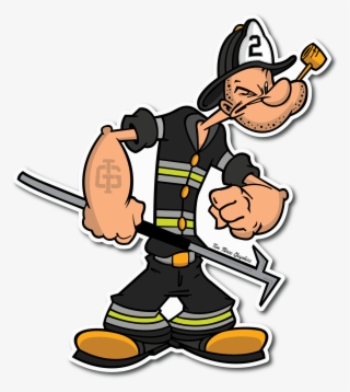 Old Man Firefighter Cartoon #9405039