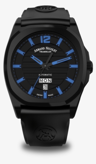 Black D - L - C - Stainless Steel 316l With Black Rubber - Armand Nicolet J09 2 #9405117 Black D - L - C - Stainless Steel 316l With Black Rubber - Armand Nicolet J09 2 #9405117