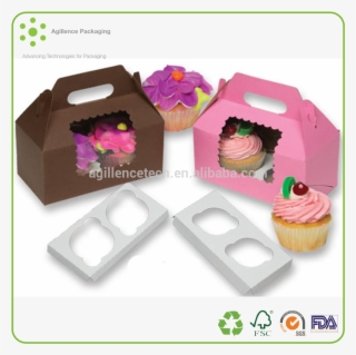 Cute Cupcake Paper Packaging Box With Clear Window - Cốc Giấy Bã Mía #9406020