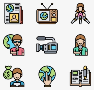 Journalist - Human Icon Color Png #9407945