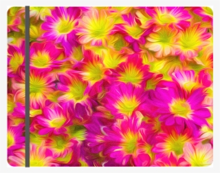 Notepad Folio Wallet With Floral Swirly Pattern - African Daisy #9409335