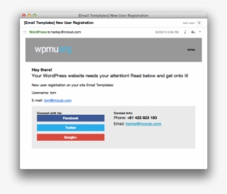 Pretty Wordpress Notification Emails - Wordpress Blog Notification Email #9410098