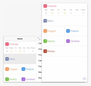The Home Screen In Omnifocus For Ios On Iphone 6 Plus - Omnifocus Screen #9410604