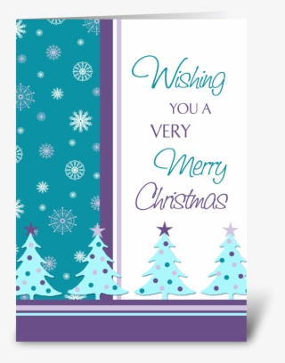 Merry Christmas Snowflakes And Trees - Christmas Card For A Favorite Teacher #9411182