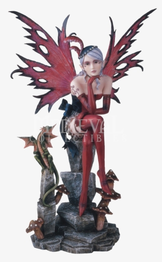 Dragon And Fairy Figurines - Gothic Fairy Dragon Statues #9413776