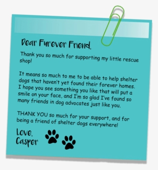 A Note From Casper - Paw #9415679