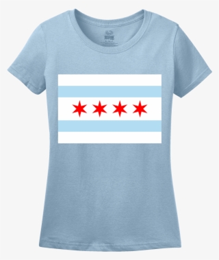 Ladies Light Blue Chicago City Flag - Like To Read Shirt #9417004