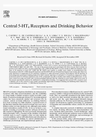 Central 5ht 4 Receptors And Drinking Behavior #9417664