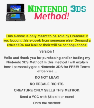 Tut Nintendo 3ds Method - Nintendo 3ds #9418641 Tut Nintendo 3ds Method - Nintendo 3ds #9418641