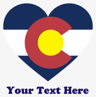 Colorado Flag Heart Personalized Round Ornament - Graphic Design #9419651