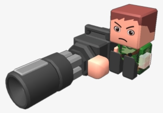 A Guy With A Minigun, Complete With An Overheat System - Cartoon #9420382