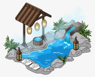 Samurai Quagmire - Cartoon Hot Springs Clipart #9426946