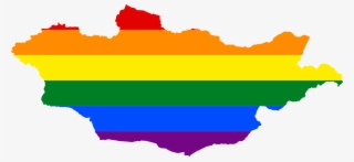 Lgbt Flag Map Of Mongolia - Flag Map Of Mongolia #9427206