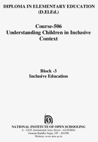 Pdf - National Institute Of Open Schooling #9428379