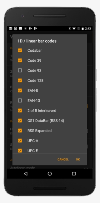 Wireless Barcodescanner - Barcode Types - Smartphone #9429201