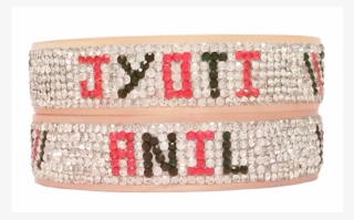Red Green Bridal Name Bangles-n8 - Bracelet #9429751