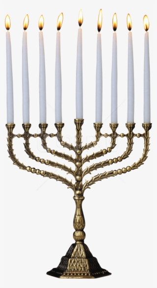Free Png White Candle's Png Images Transparent - Transparent Menorah #9433332